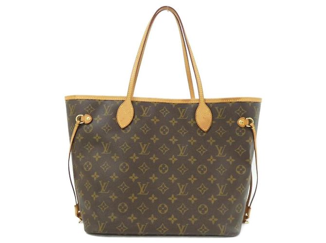 Louis Vuitton Monogram Neverfull MM Handbag Brown
