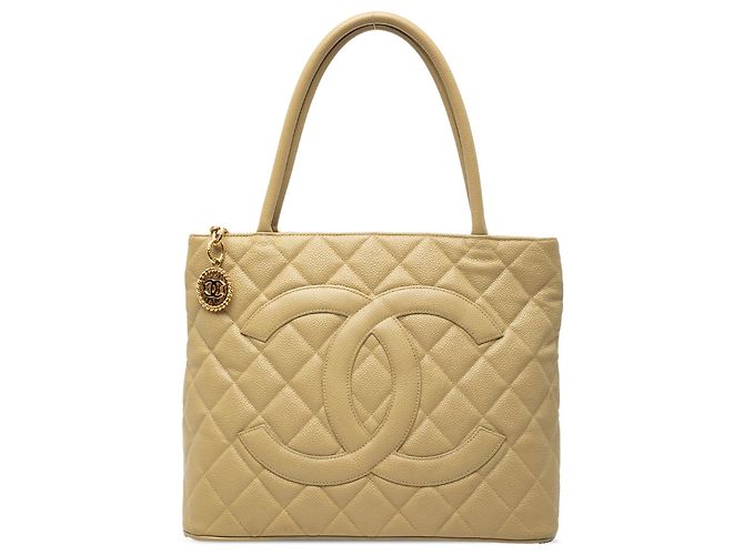 Chanel Beiger Kaviar Medaillon Tote