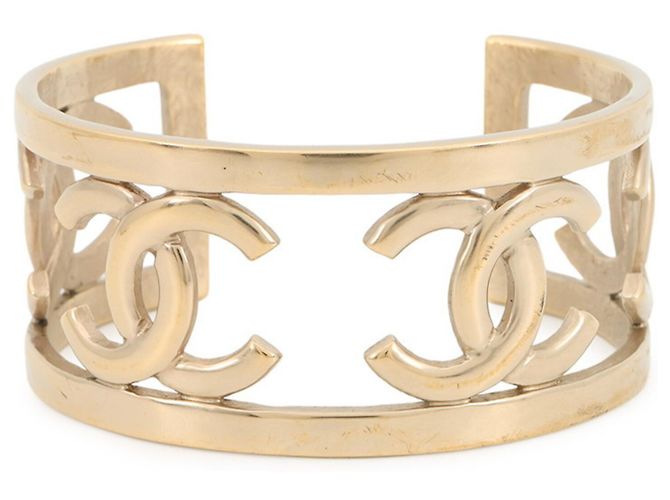 Timeless Pulsera de bangle chapada en oro Chanel Dorado
