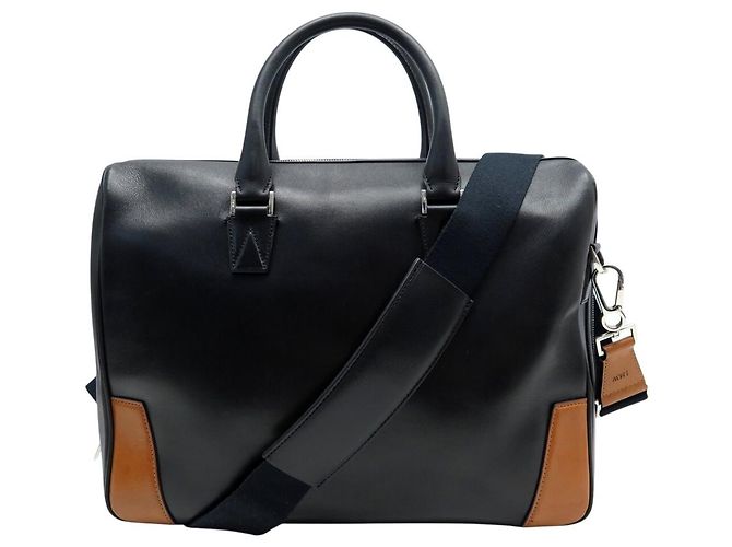 JM WESTON GRAND ANGLE LEATHER BRIEFCASE
