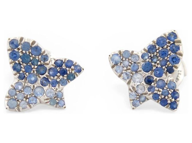 ORECCHINI MAUBOUSSIN SEI IL FIORE SUBLIME DELLA MIA VITA ORO E ZAFFIRO Argento