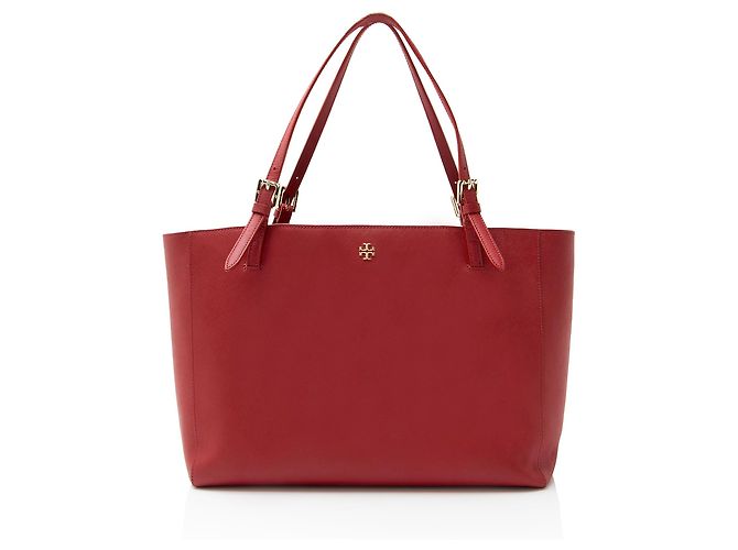 Tory Burch Leder York Tote Rot