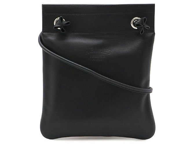 Bolsa de Ombro de Couro Aline Mini Hermès Preta Preto