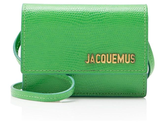 Bolsa transversal de couro Le Bello da Jacquemus Verde