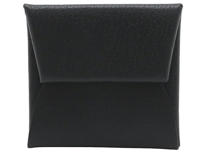Monedero Bastia de cabra negra de Hermès Negro