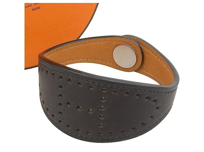 Pulseira de couro Evelyne da Hermès Preto