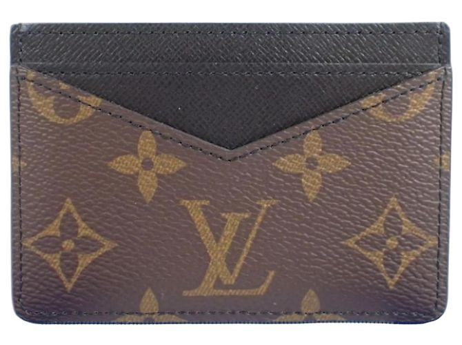 Kartenetui Monogram Macassar Louis Vuitton Braun Schwarz