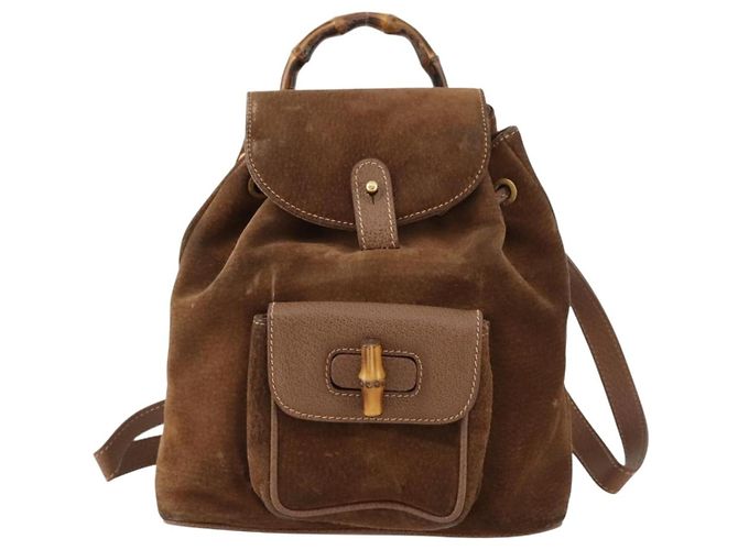 Gucci Gucci bamboo daim mini Brown