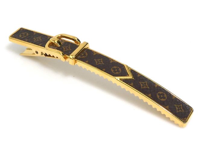 Fermaglio in metallo Monogram Loop di Louis Vuitton Marrone D'oro