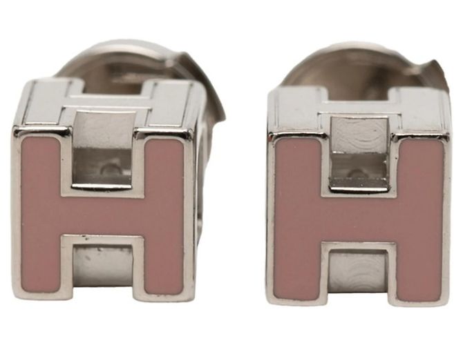 H-Cube Cage d'H Ohrringe von Hermès Silber Pink 