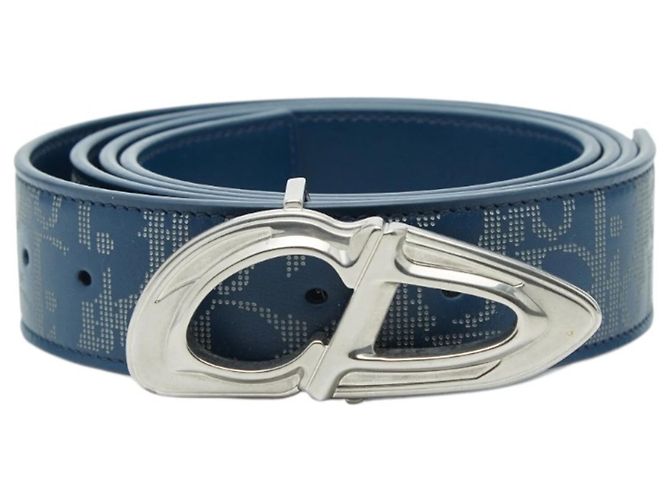 Christian Dior Dior Oblique Galaxy CD30 Reversible Belt Navy blue
