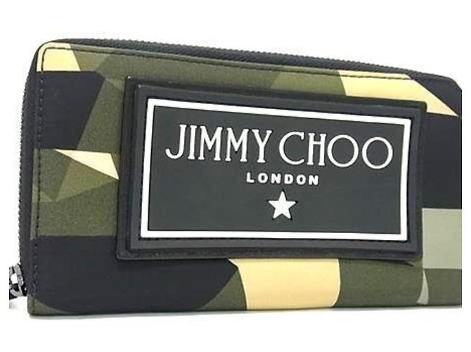 Jimmy Choo Green Nylon Long Wallet