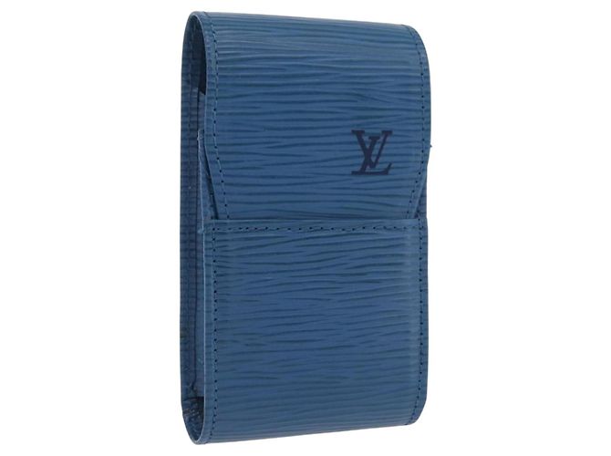 Estojo para cigarros Epi Louis Vuitton Azul LV Auth YKZ925A