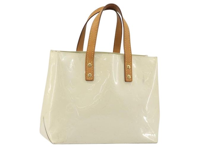 LOUIS VUITTON Sac à main Monogram Vernis Reade PM Perle M91336 LV Auth 172337