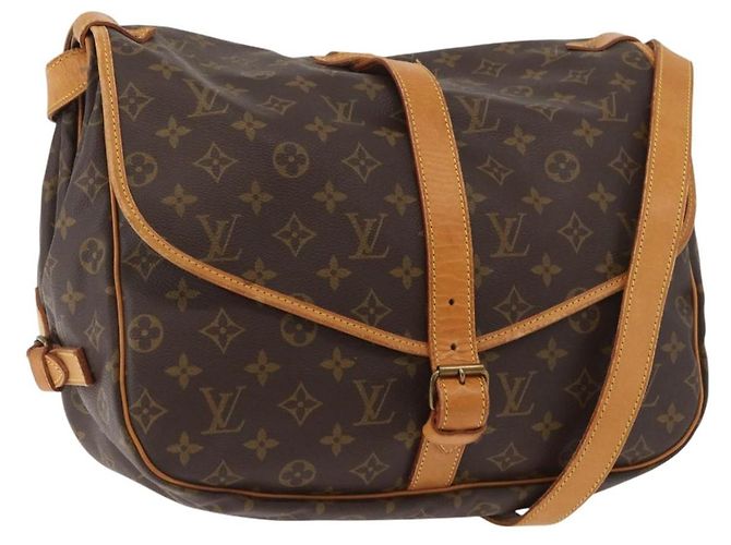 LOUIS VUITTON Bolsa de Ombro Monogram Saumur 35 M42254 LV Auth ka3718 Monograma