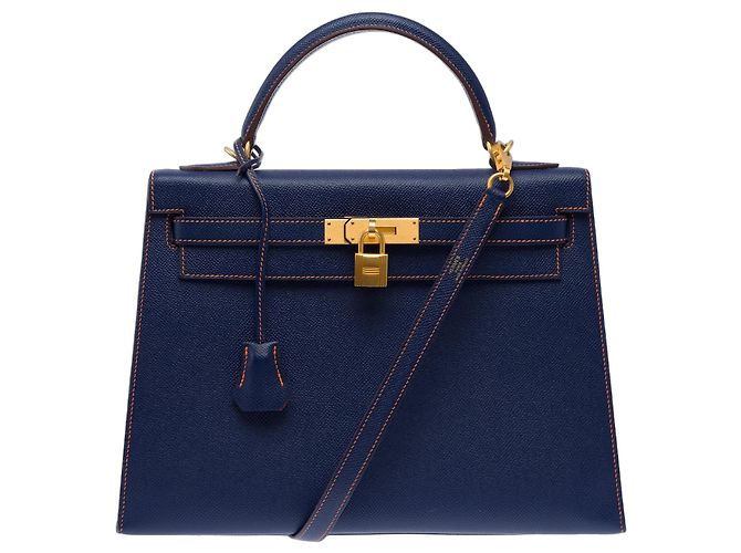 Hermès Borsa HERMES Kelly 32 in Pelle Blu - 103430