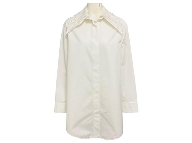 Camicia in popeline di cotone bianco Jil Sander