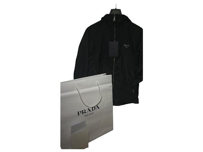 Reversible Prada jacket/coat in black nylon Grey