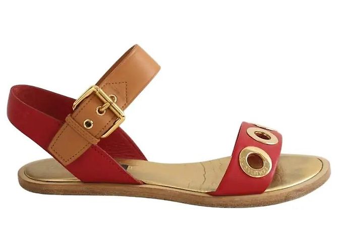Louis Vuitton Rote Sandalen