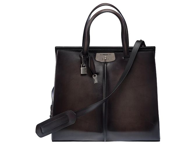 Autre Marque Bolsa de Couro Preta NÃO ASSINADA - 103433 Preto