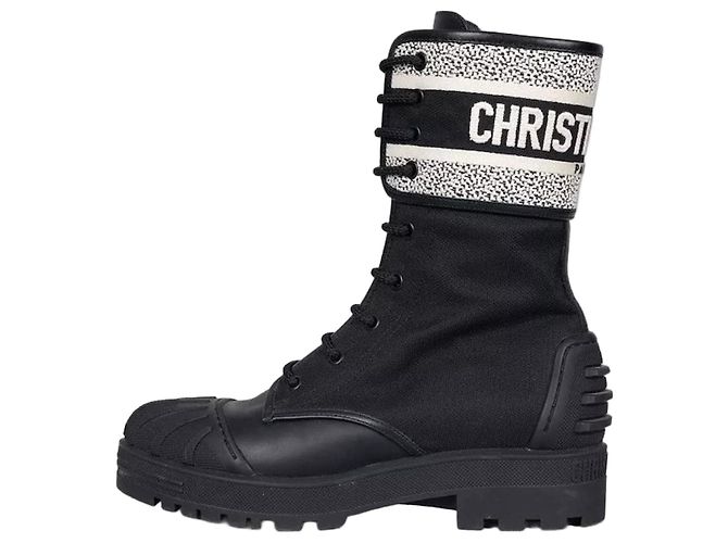 Christian Dior D-Major Black Leather Boots - Size 38.5 Pre-owned