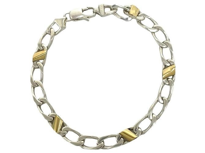 Bracciale Charm Figaro Tiffany & Co. Argento D'oro