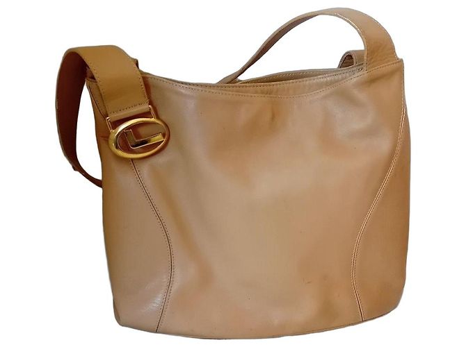 Sac à main Lancel en cuir beige