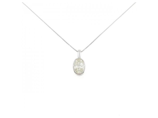 Autre Marque Collar de diamantes Pt900 Pt850 Plata