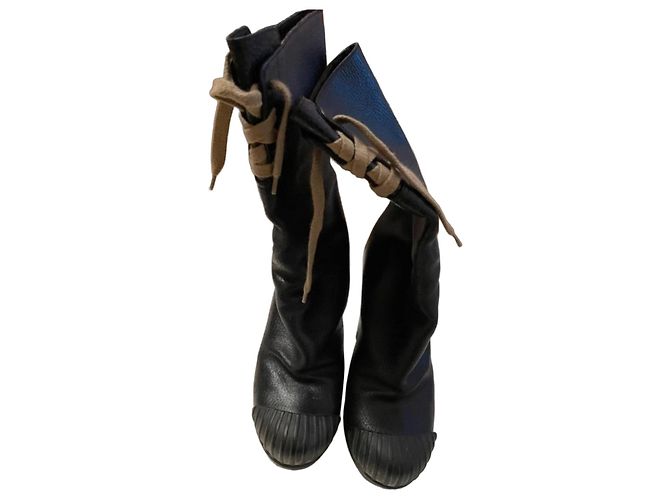 Fendi Black Leather Boots
