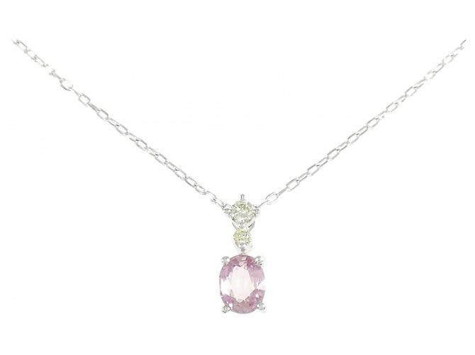 Autre Marque Au750 Saphir-Diamant-Halskette