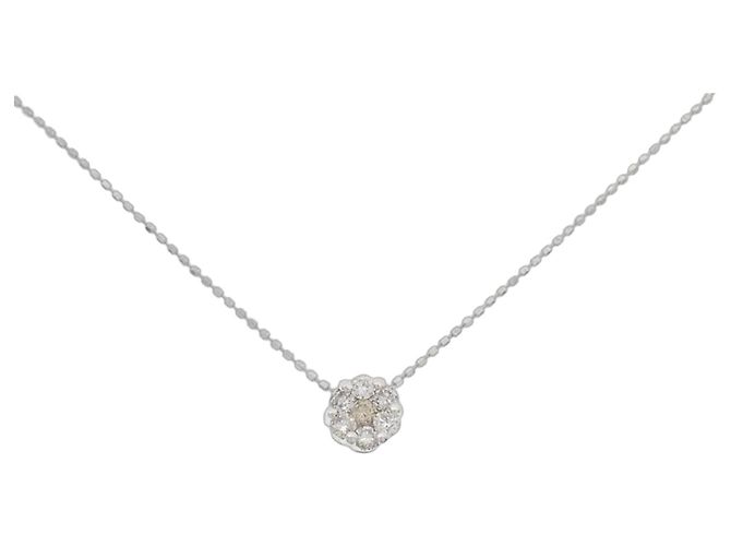 Autre Marque K18WG Diamant-Halskette Silber