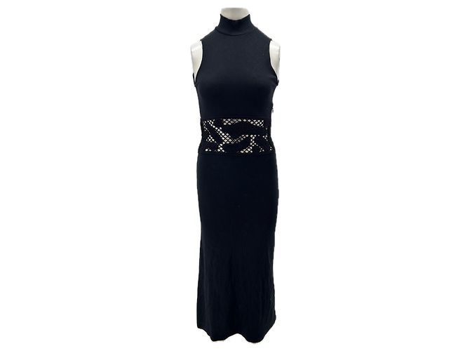 Vestido largo negro de algodón Desigual