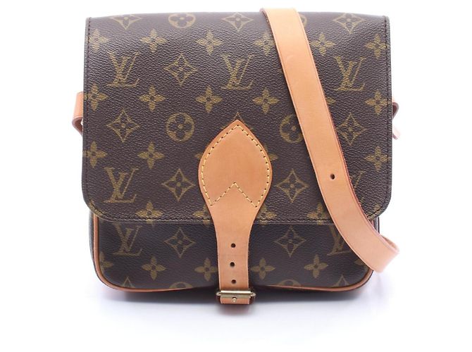 Borsa a Spalla Monogram Cartouchiere MM Louis Vuitton Marrone Monogramma