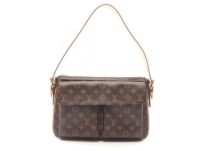 Borsa a Spalla Louis Vuitton Vivacite GM Marrone
