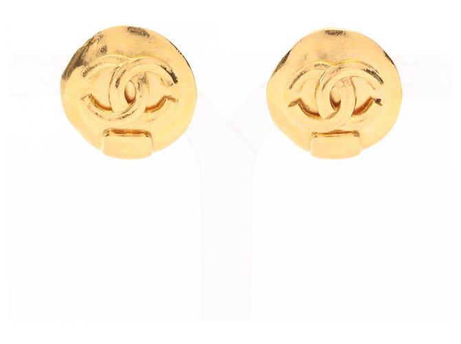Orecchini a cerchio con il logo Coco di Chanel D'oro
