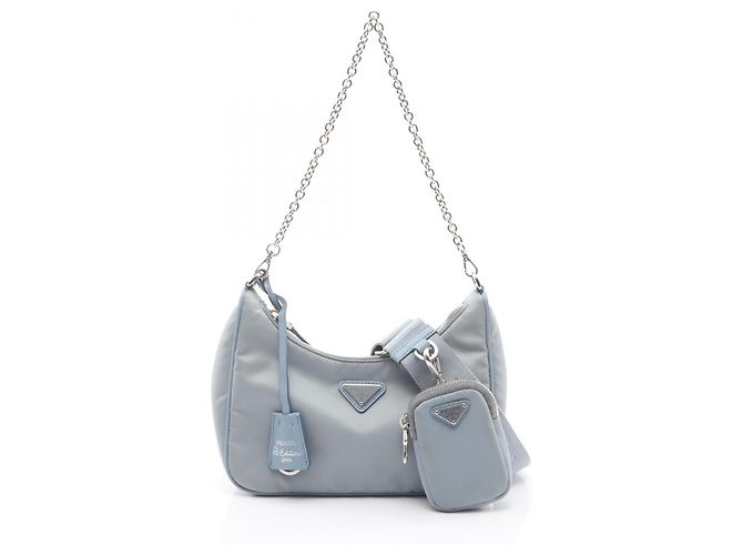 Borsa a Spalla 2 in 1 Prada Re-Edition 2005 Blu