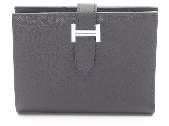Hermès Hermes Bearn Compact Bi-fold Wallet Black