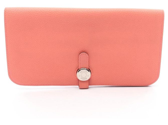 Cartera bi-fold Hermès Dogon Long Rose Candy Rosa