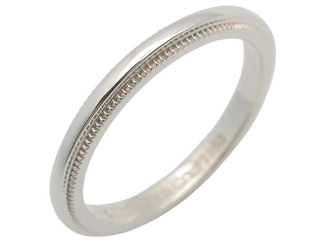 Milgrain-Platinring von Tiffany & Co. Silber