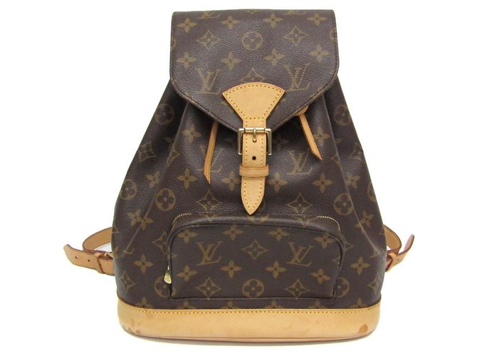 Louis Vuitton Monogram Montsouris MM M51136 Women's Backpack Brown