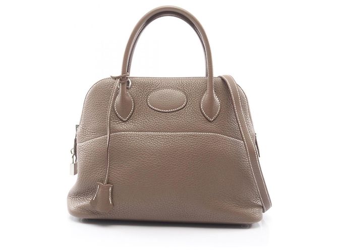 Sac à main Hermès Bolide 31 Marron Taupe