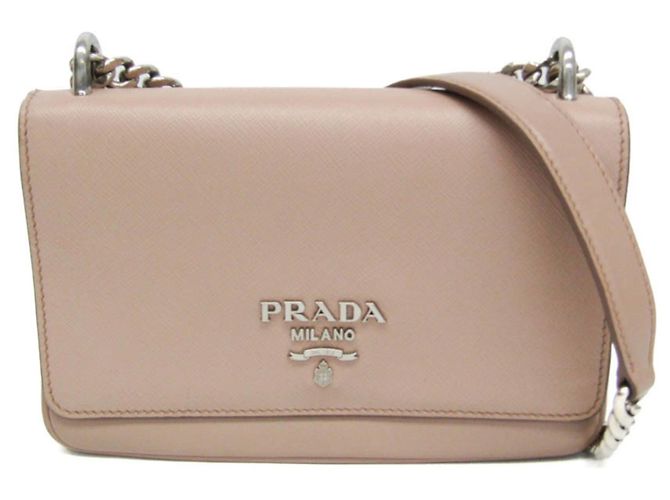Borsa a Spalla Prada Saffiano Chain 1BD144 Beige