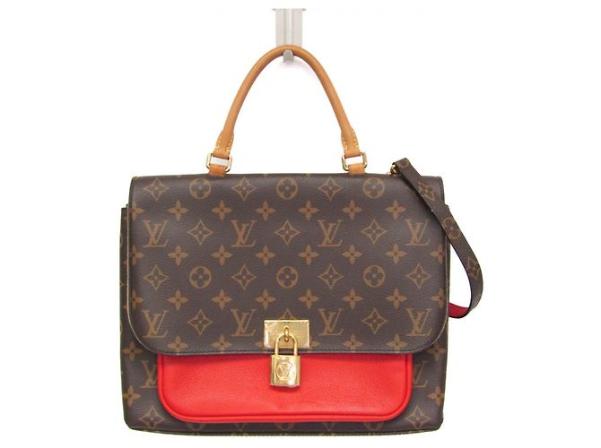 Louis Vuitton Monogram Marignan Handtasche Rot Monogramm