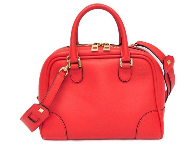Bolsa de couro Loewe Amazona 75 Small Vermelho