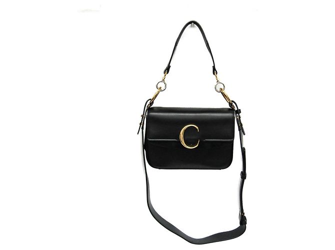 Chloé C Double Carry Tasche Schwarz