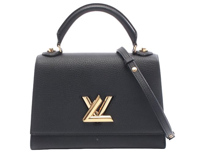 Louis Vuitton Schwarz Taurillon Twist Handtasche MM