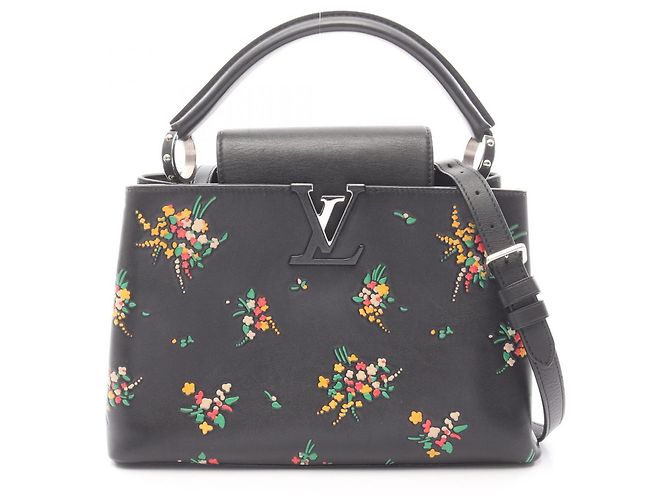Bolsa Louis Vuitton Capucines PM Blossom 2 em 1 Preto Multicor