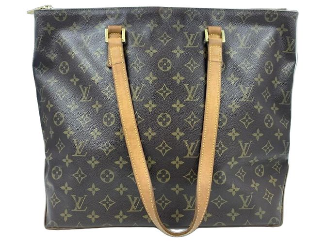Louis Vuitton Monogram Cabas Mezzo Tote Bag Braun Monogramm
