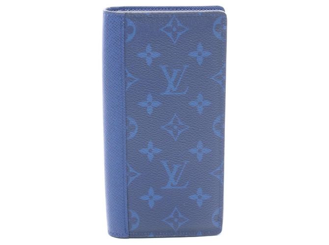 Louis Vuitton Portefeuille Brazza Bi-fold Long Wallet Blue