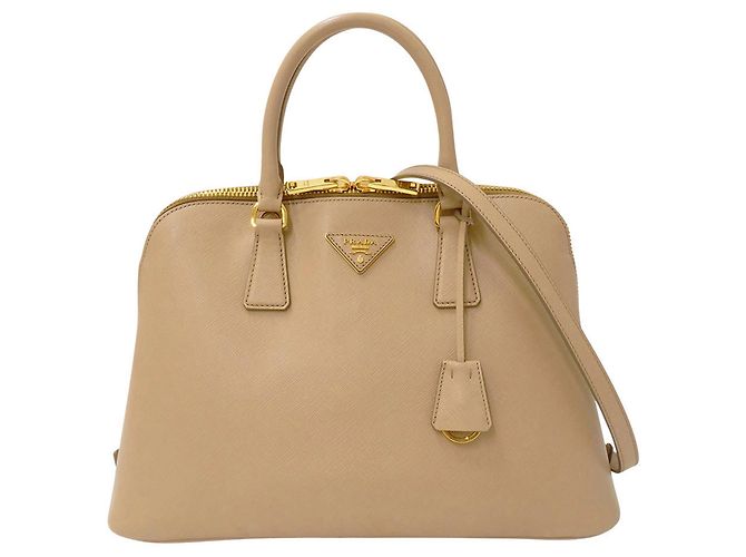 Bolsa Saffiano bege Prada
